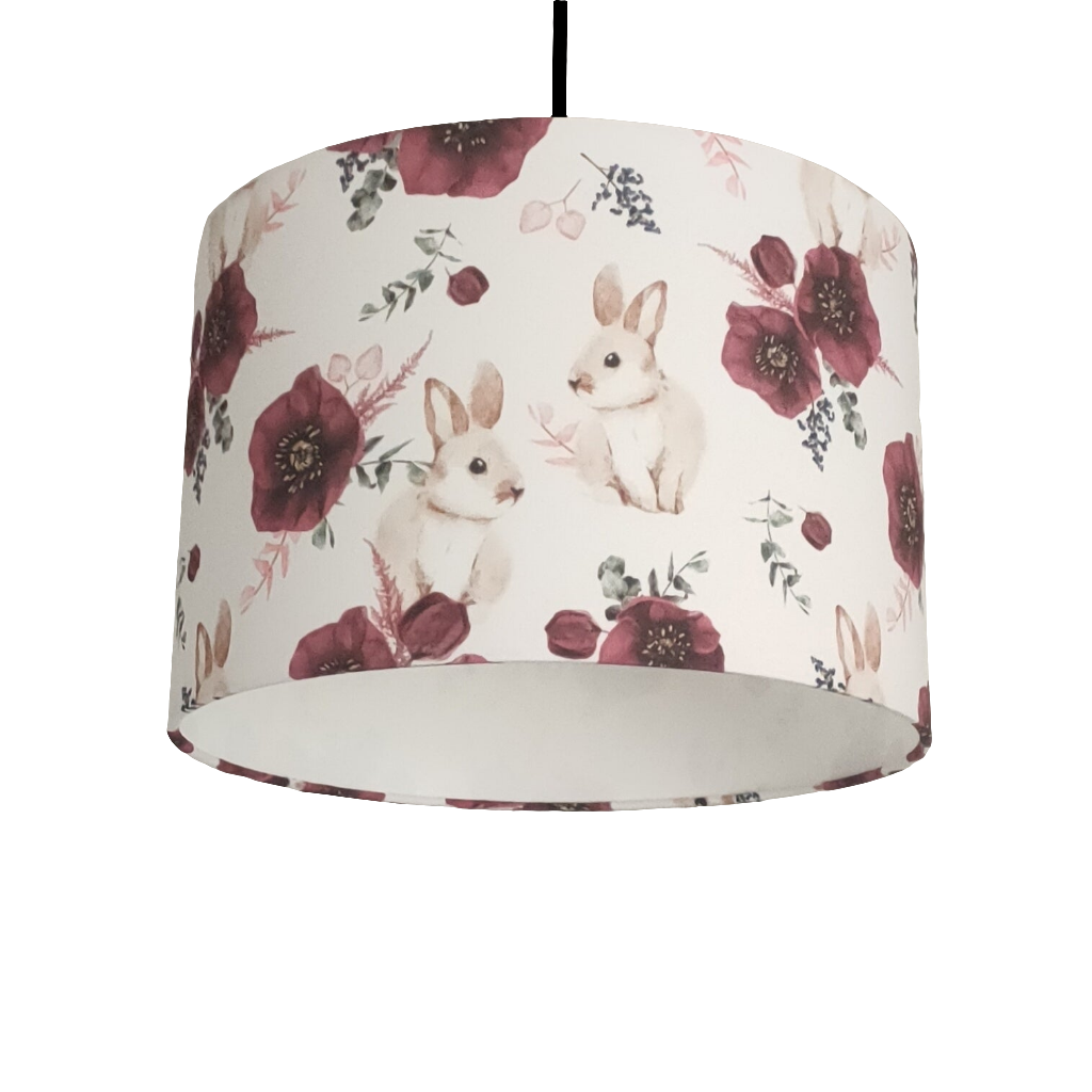 Suspension Lapins et Pivoines