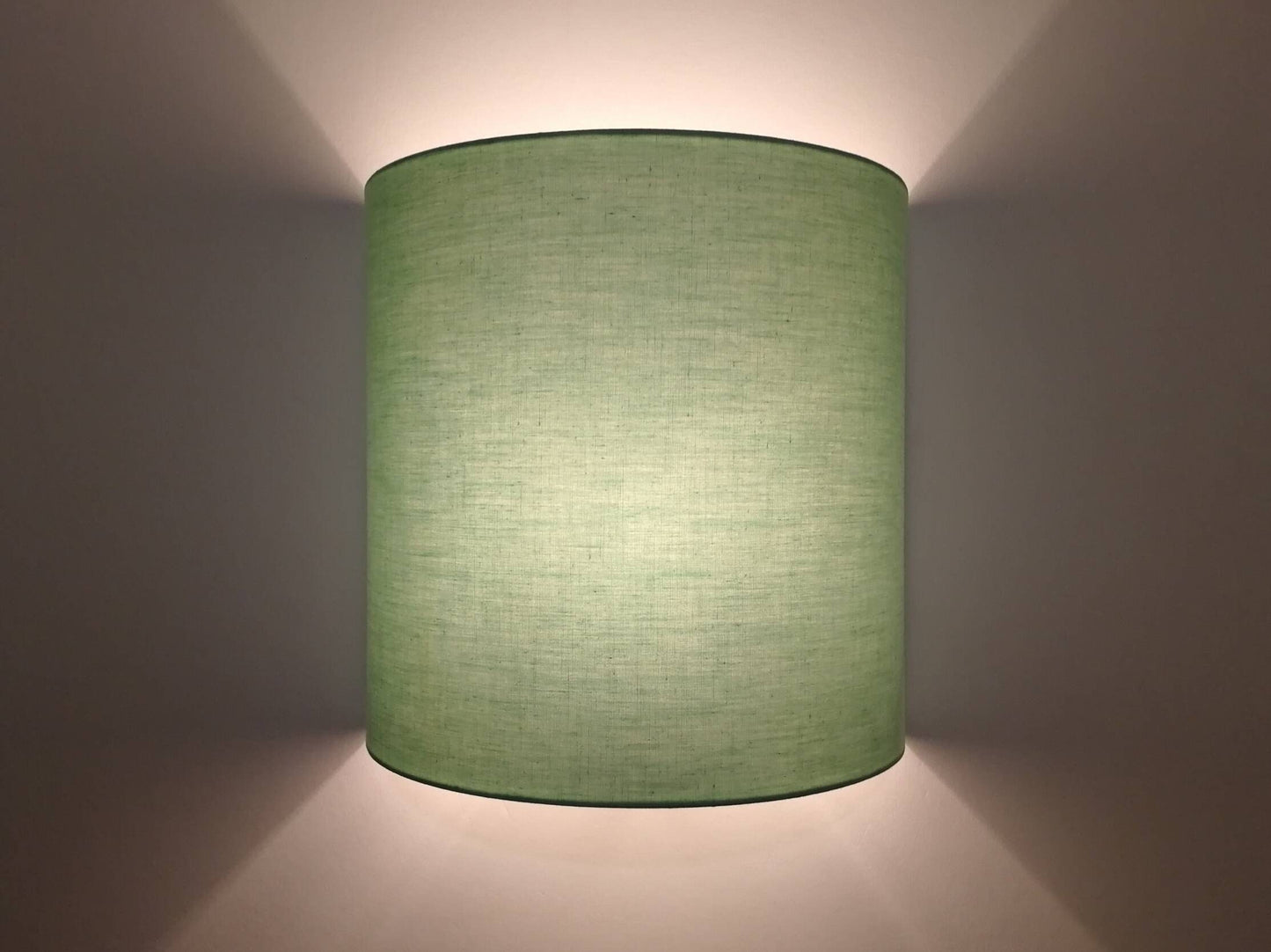 Applique murale en demi-cercle design tissu uni vert anis menthe / kaki entrée salon séjour bureau chambre