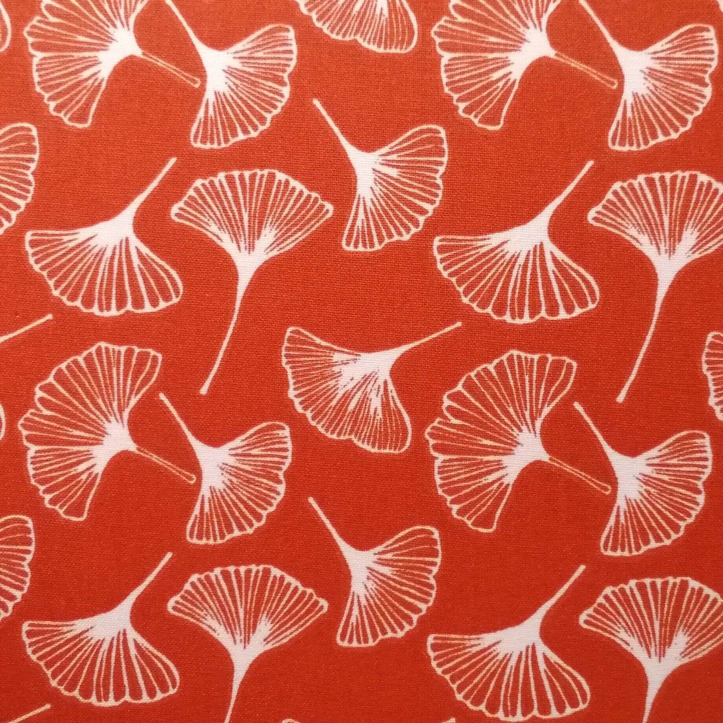 Applique murale demi-cercle, tissu imprimé orange, feuilles de gingko, tribal,Écailles, art déco pour chambre salon séjour entrée bureau
