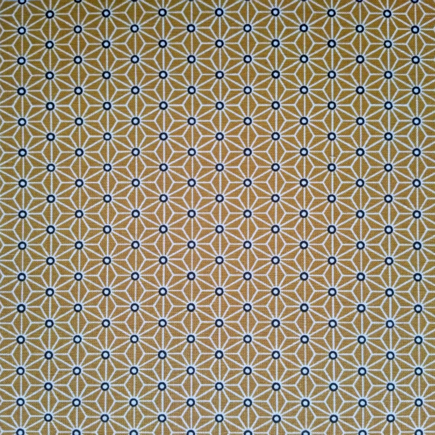 Applique murale demi-cercle design tissu imprimé motifs traditionnels Japonais Japonais Asanoha Jaune moutarde bleu turquoise gris noir