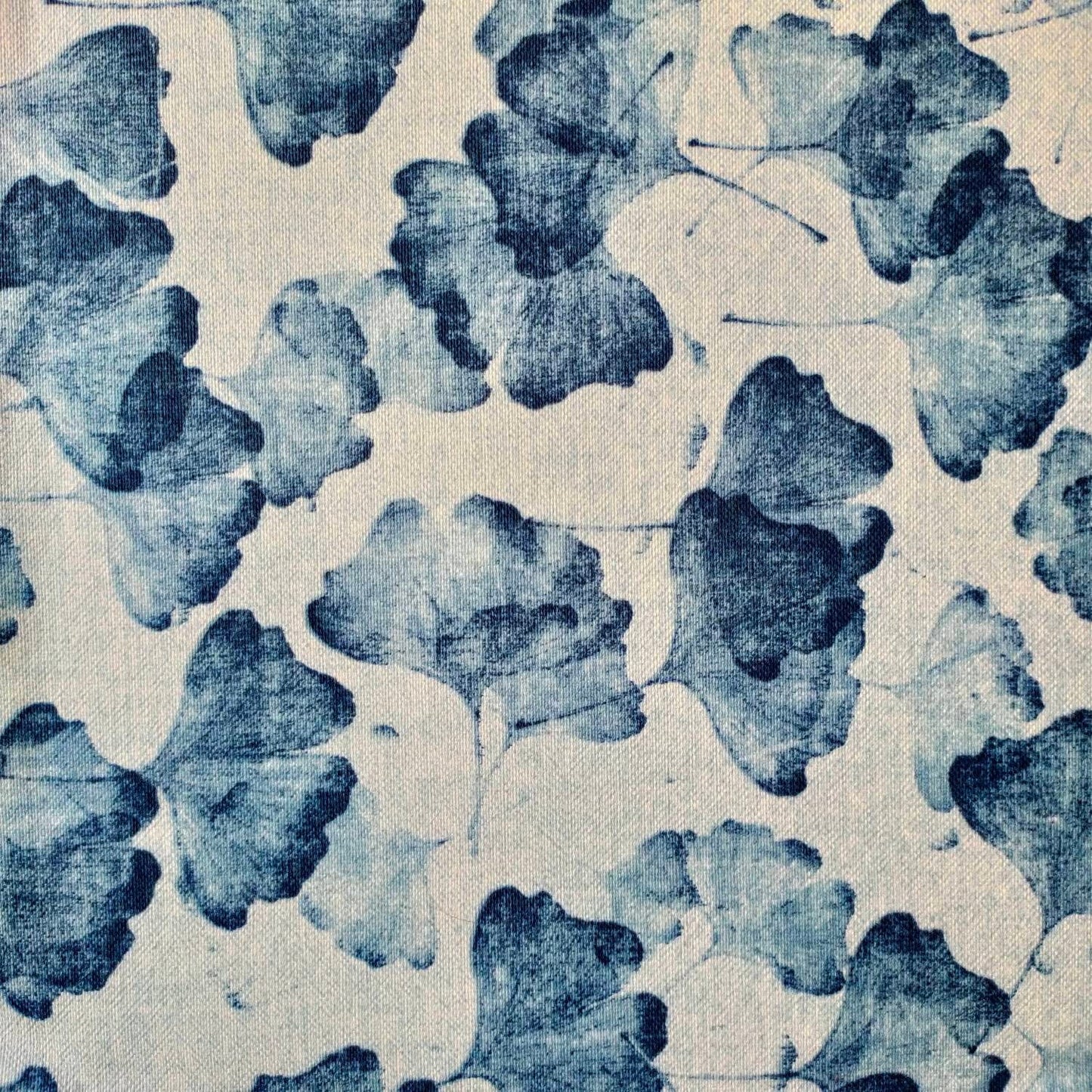 Abat-jour rond Gingko bleu, pour pied de lampe/lampadaire et suspension