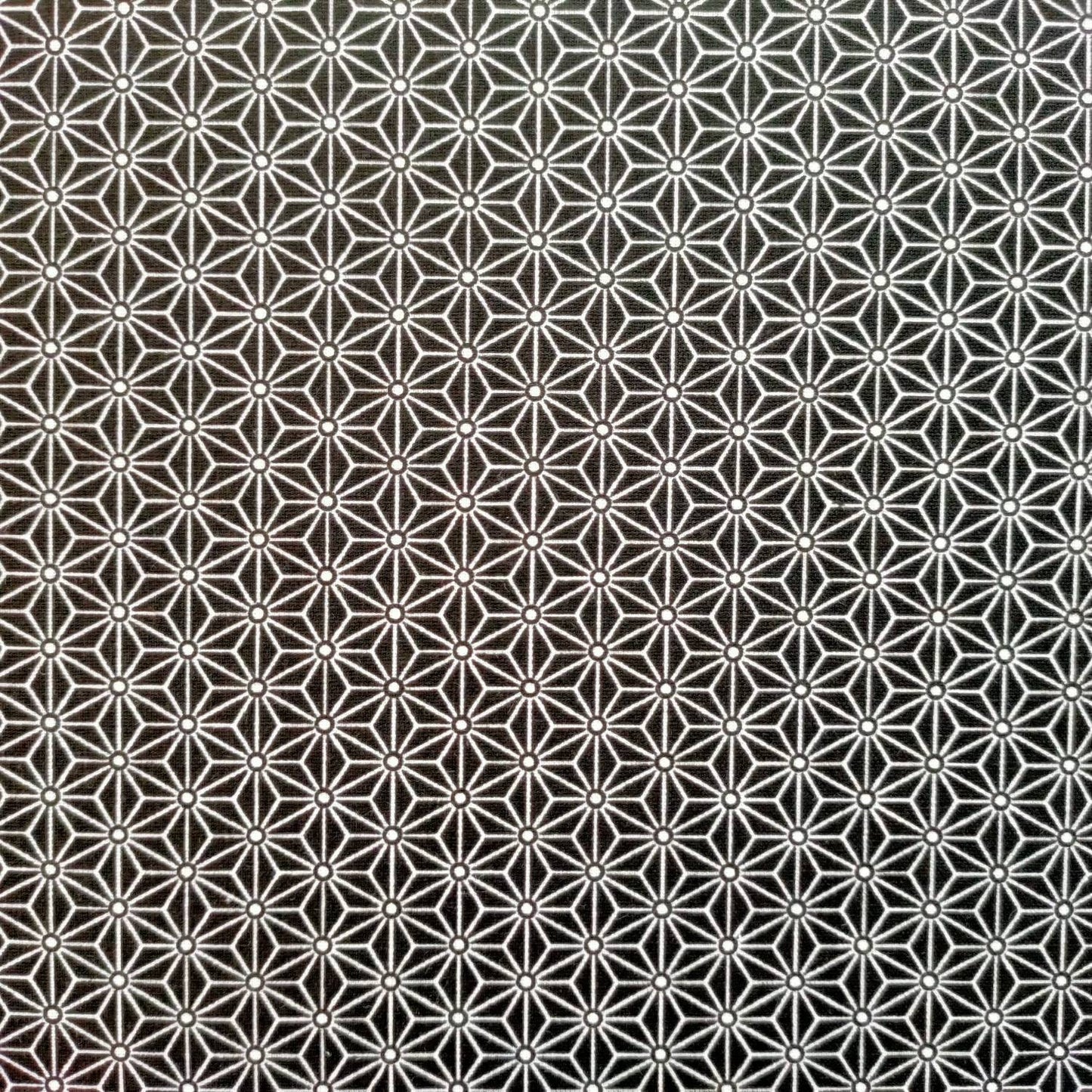 Applique murale demi-cercle design tissu imprimé motifs traditionnels Japonais Japonais Asanoha Jaune moutarde bleu turquoise gris noir