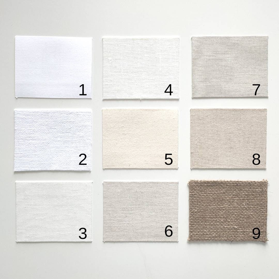 Applique murale suspendue transparente équerre bois et abat-jour uni blanc /blanc cassé /écru beige en toile de lin et de coton
