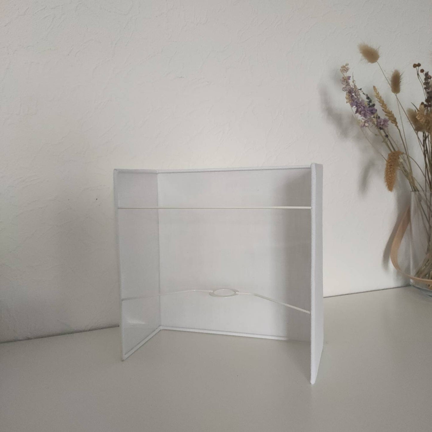 Applique murale carrée 20 ou 25 cm en tissu lin blanc / beige / jaune /vert / bleu / noir