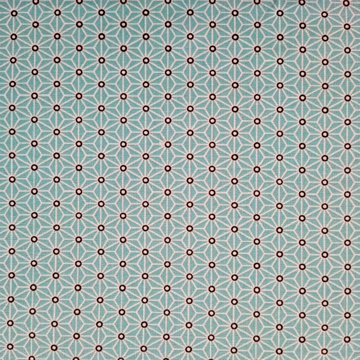 Applique murale demi-cercle design tissu imprimé motifs traditionnels Japonais Japonais Asanoha Jaune moutarde bleu turquoise gris noir