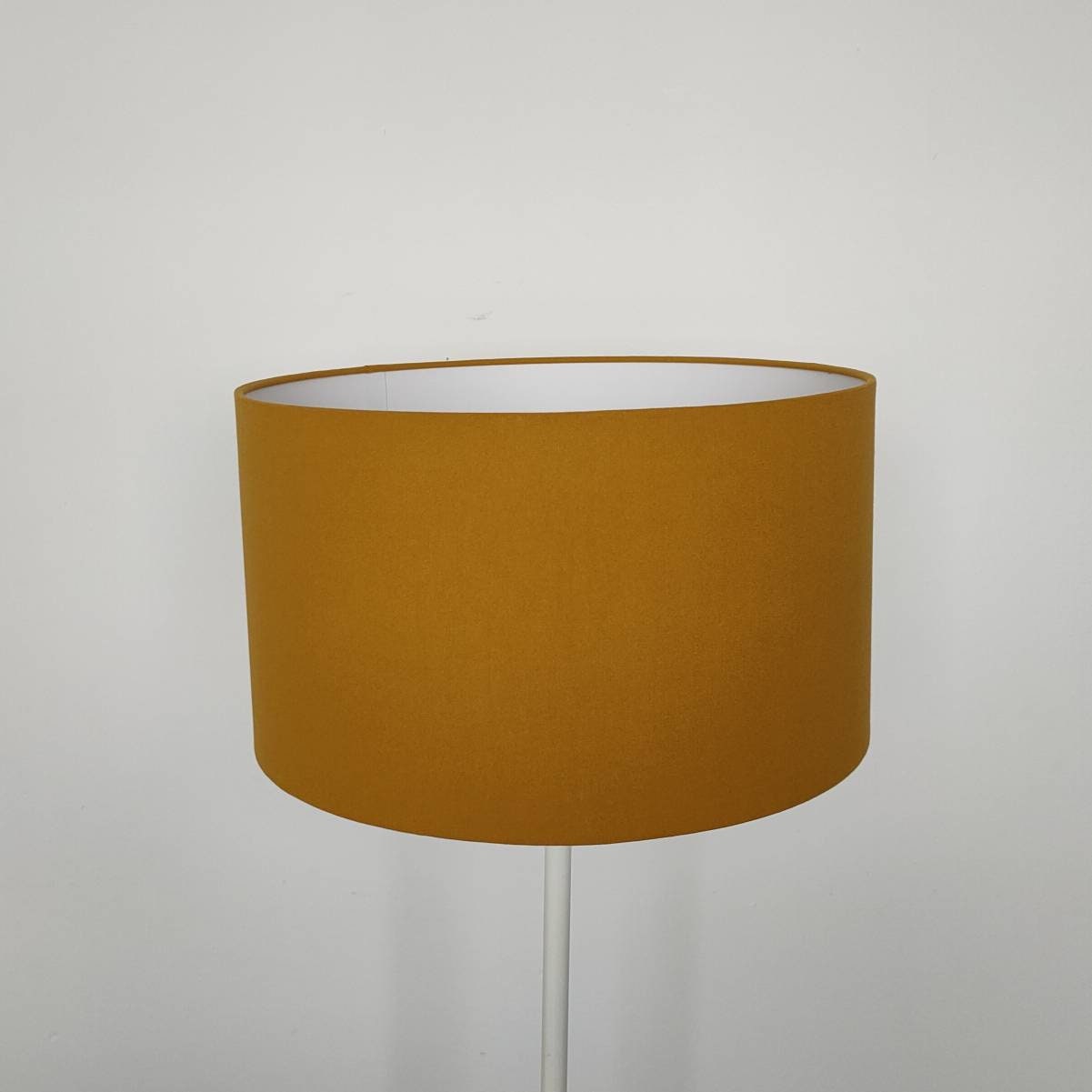 Abat-jour rond uni jaune pâle/jaune poussin / jaune vif / jaune moutarde pour pied de lampe/ lampadaire ou suspension