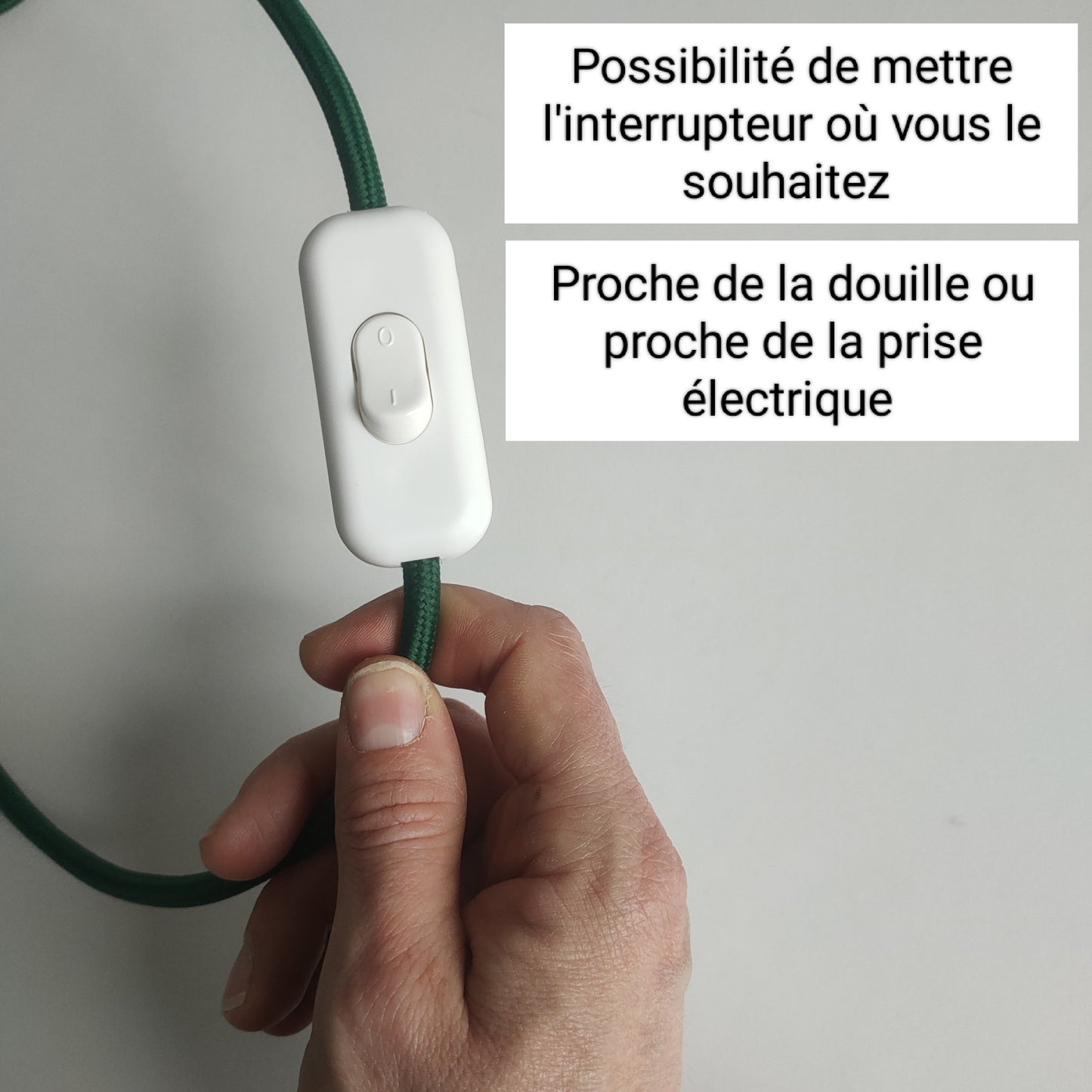 Câble électrique pour applique murale ou abat-jour