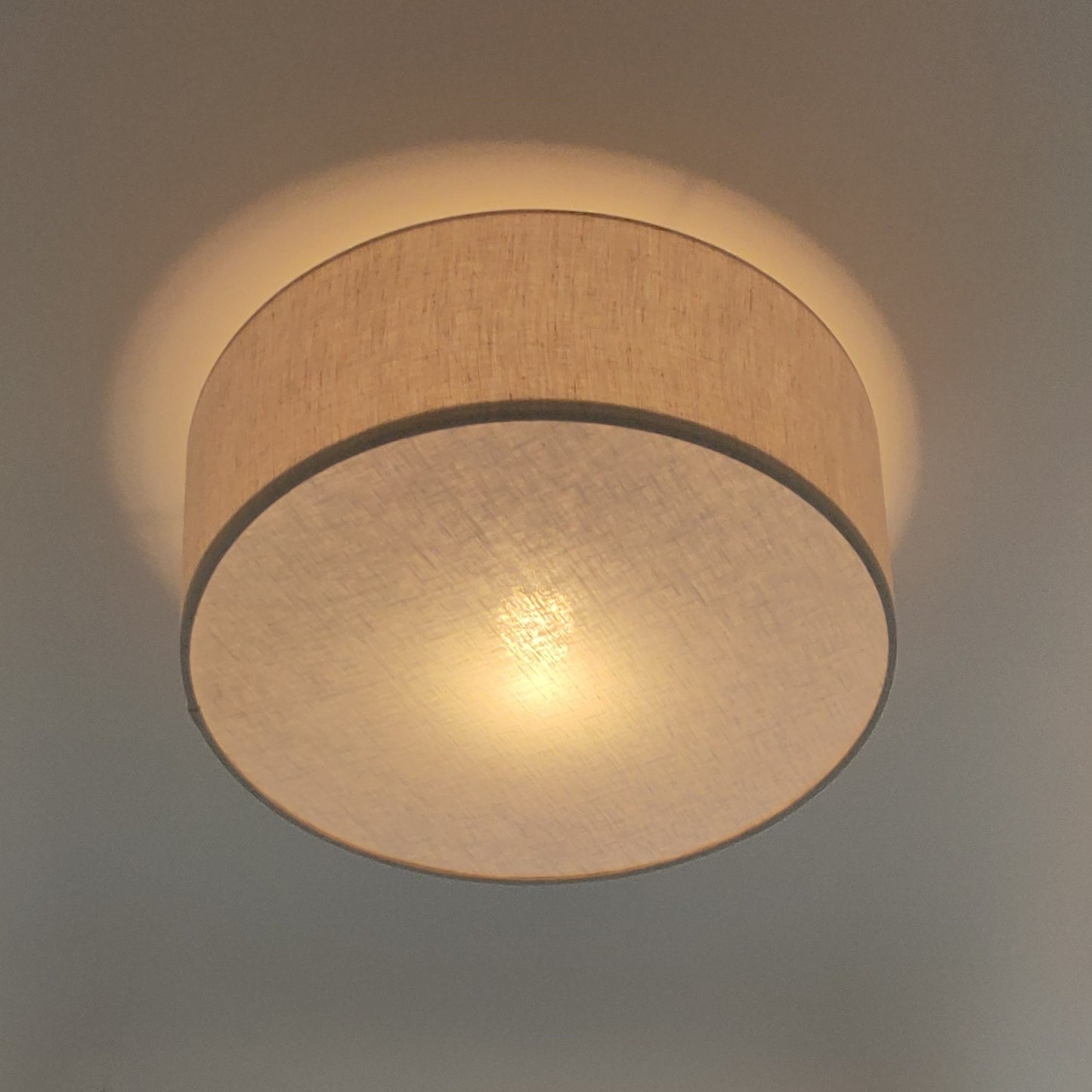 Plafonnier douille E14 transparent blanc/beige
