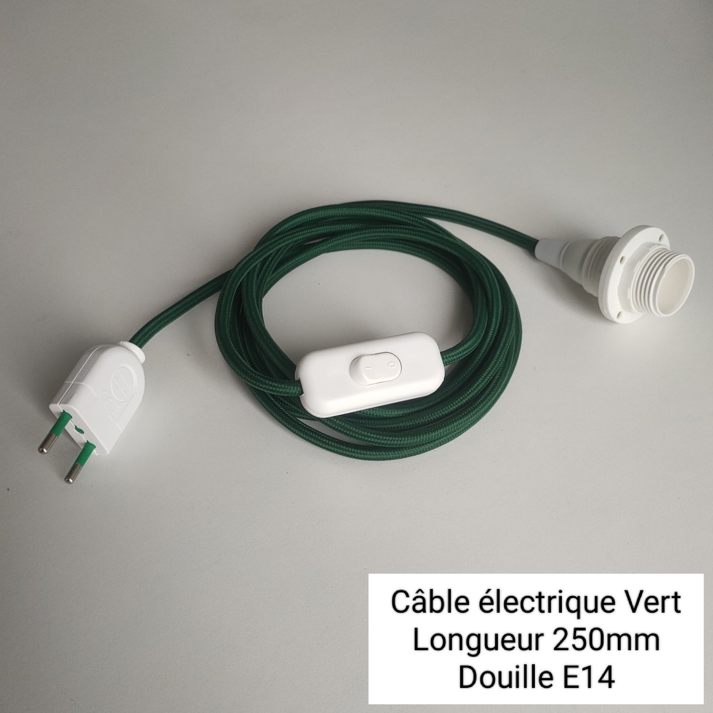 Câble électrique pour applique murale ou abat-jour