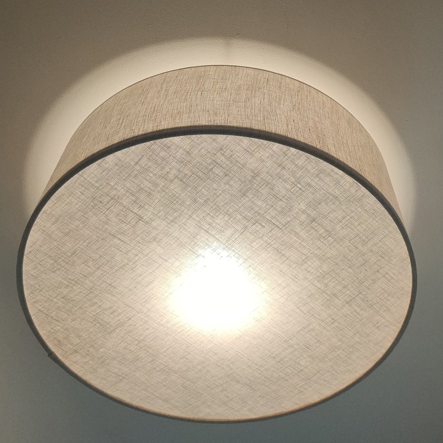 Plafonnier douille E14 transparent blanc/beige