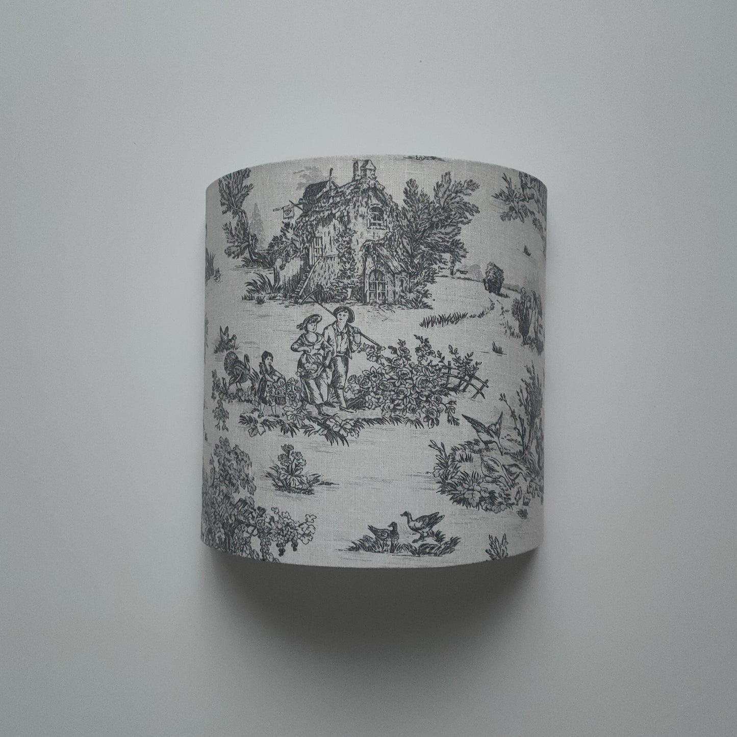 Applique murale Toile de Jouy traditionnelle noire