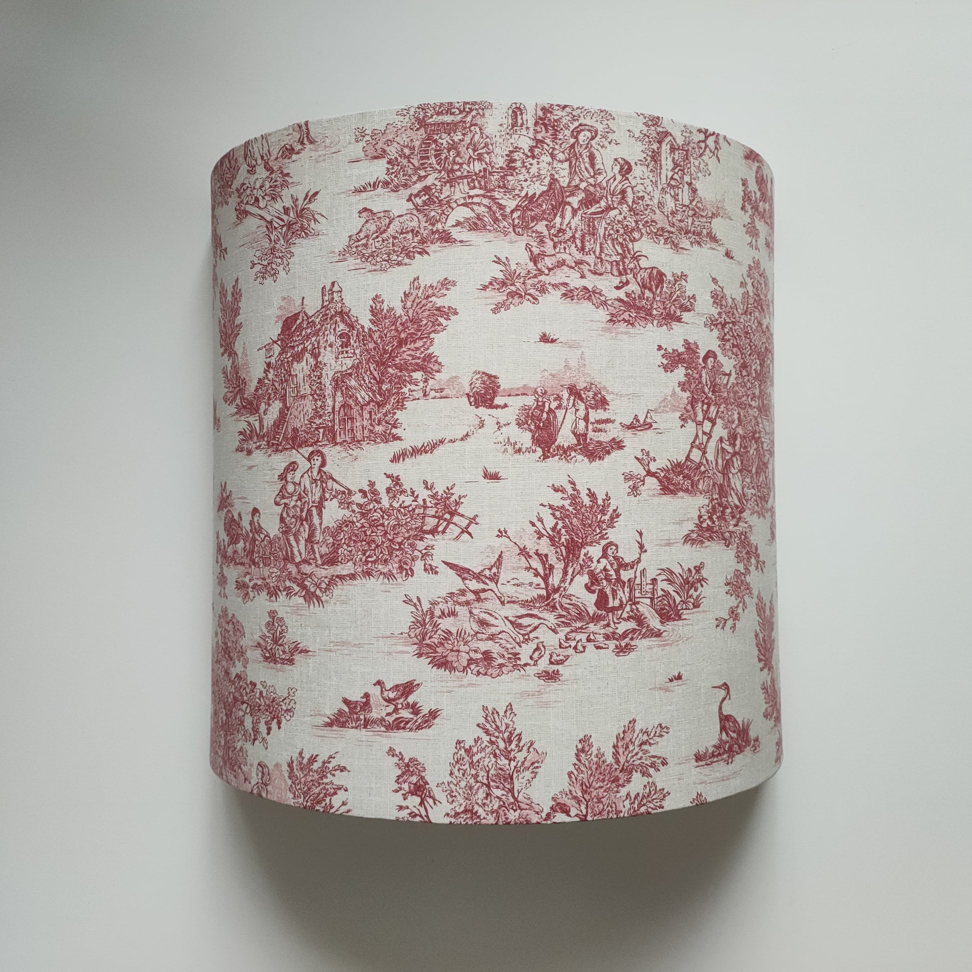 Applique murale Toile de Jouy traditionnelle rouge