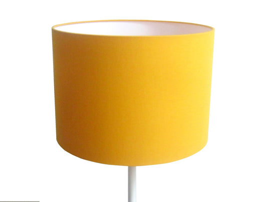 Abat-jour rond uni jaune pâle/jaune poussin / jaune vif / jaune moutarde pour pied de lampe/ lampadaire ou suspension