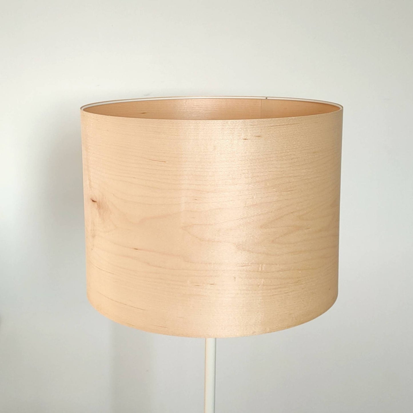 Abat-jour rond en bois Érable américain pour pied de lampe / lampadaire ou suspension