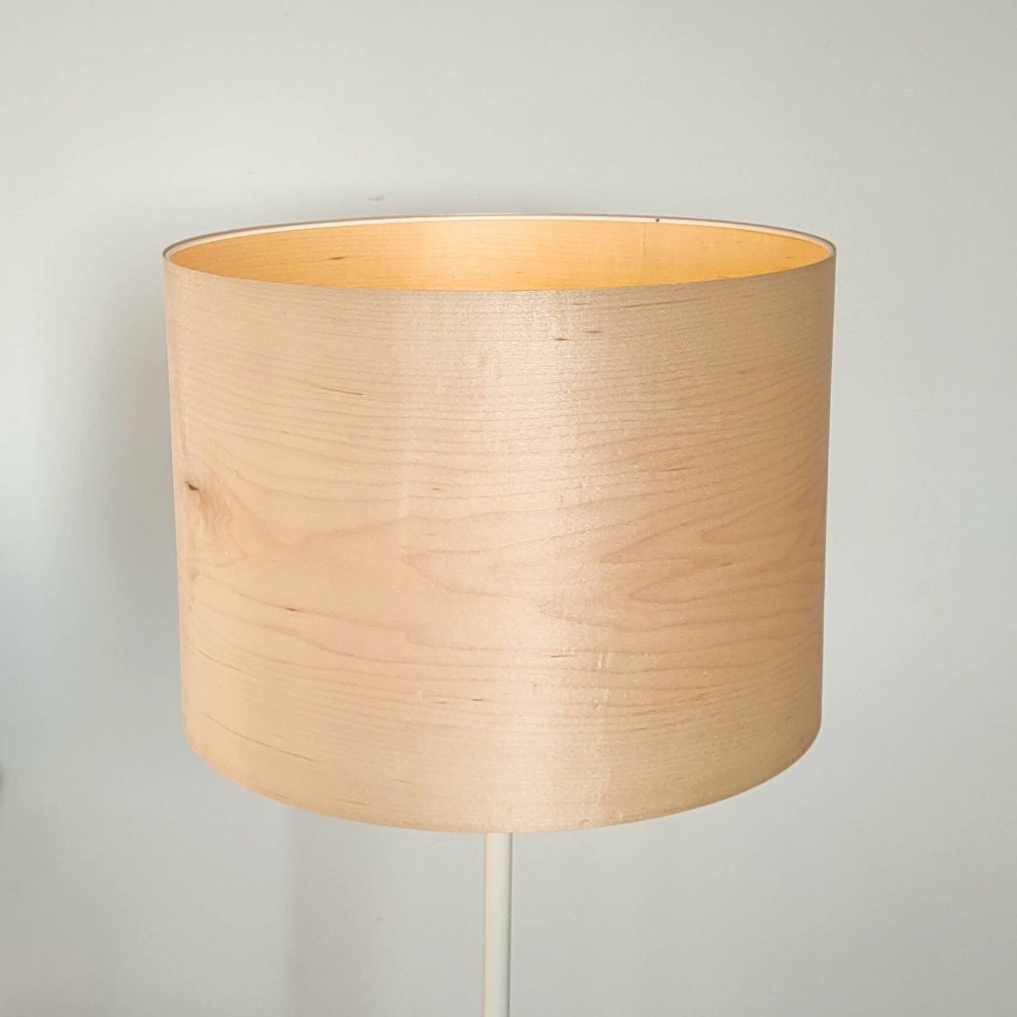 Abat-jour rond en bois Érable américain pour pied de lampe / lampadaire ou suspension