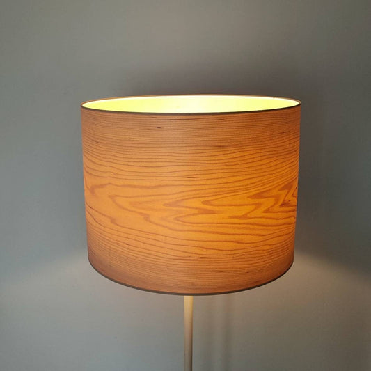 Abat-jour rond en bois Érable américain pour pied de lampe / lampadaire ou suspension