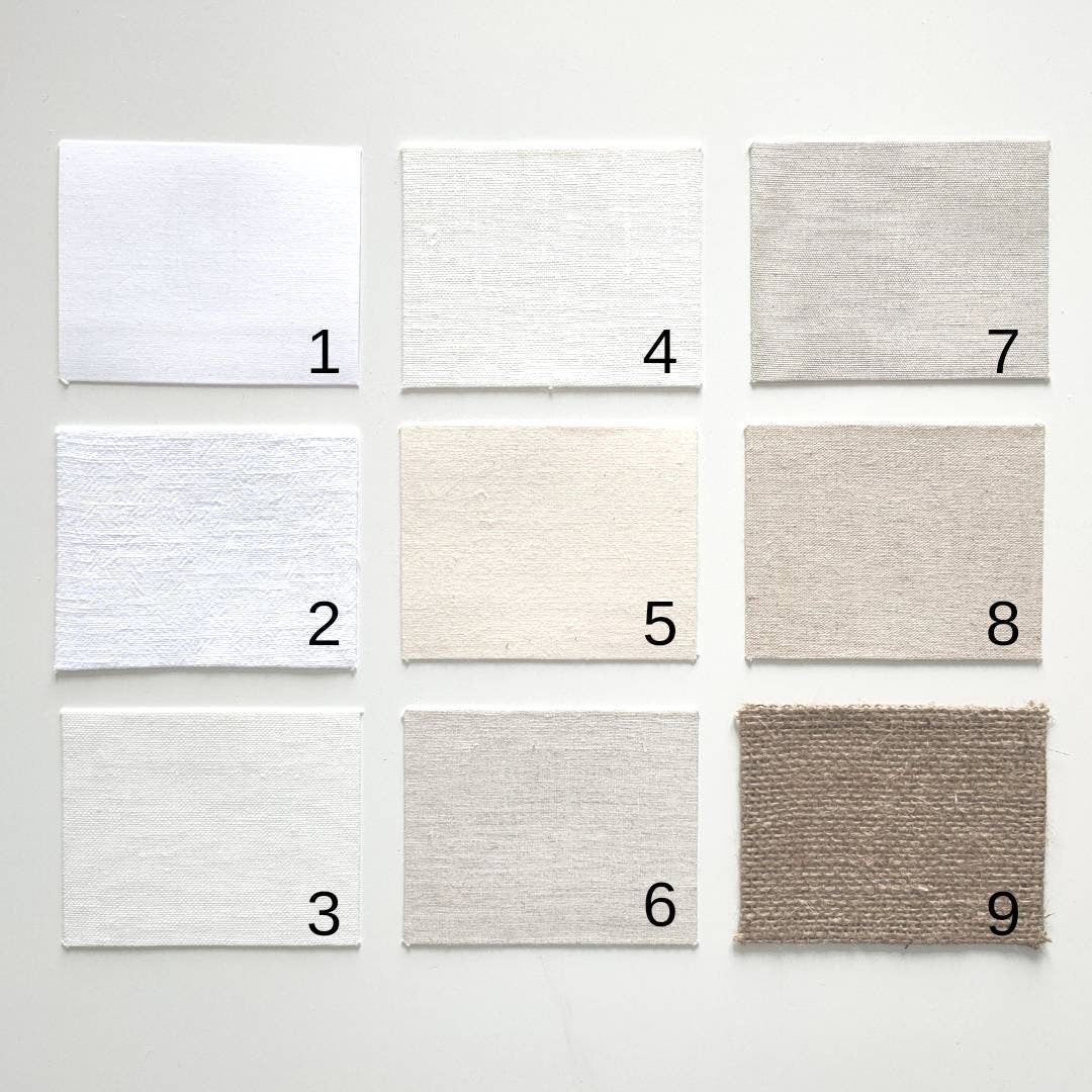 Abat-jour douille E27 rond tube en tissu coton et/ou blanc/écru/beige liseré noir