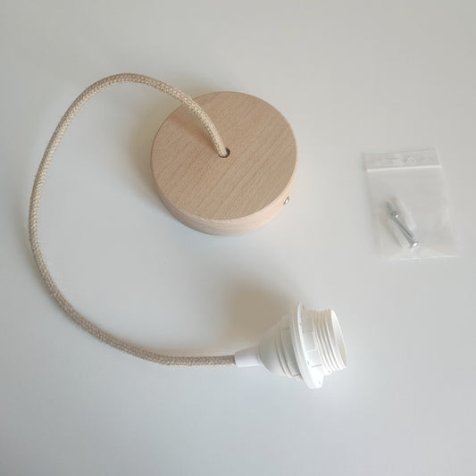 Câble électrique pour suspension rosace bois