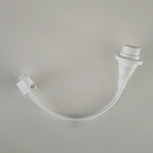Câble raccord textile DCL E14 pour applique murale ou abat-jour