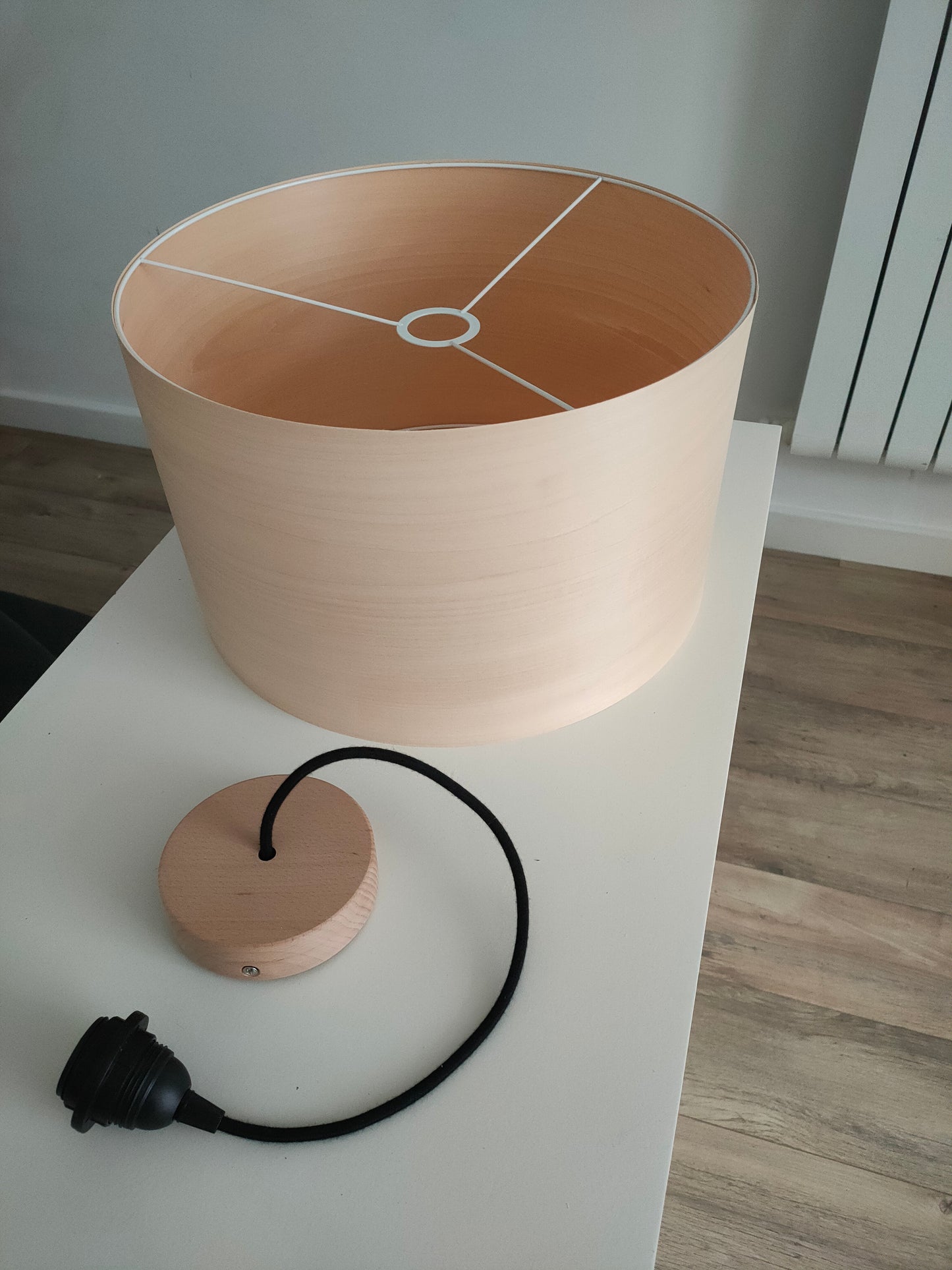 Câble électrique pour suspension rosace bois